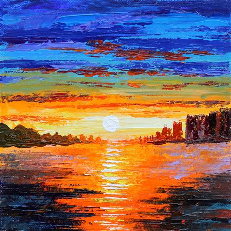 sunset painting on canvas|abstract sunset paintings on canvas.